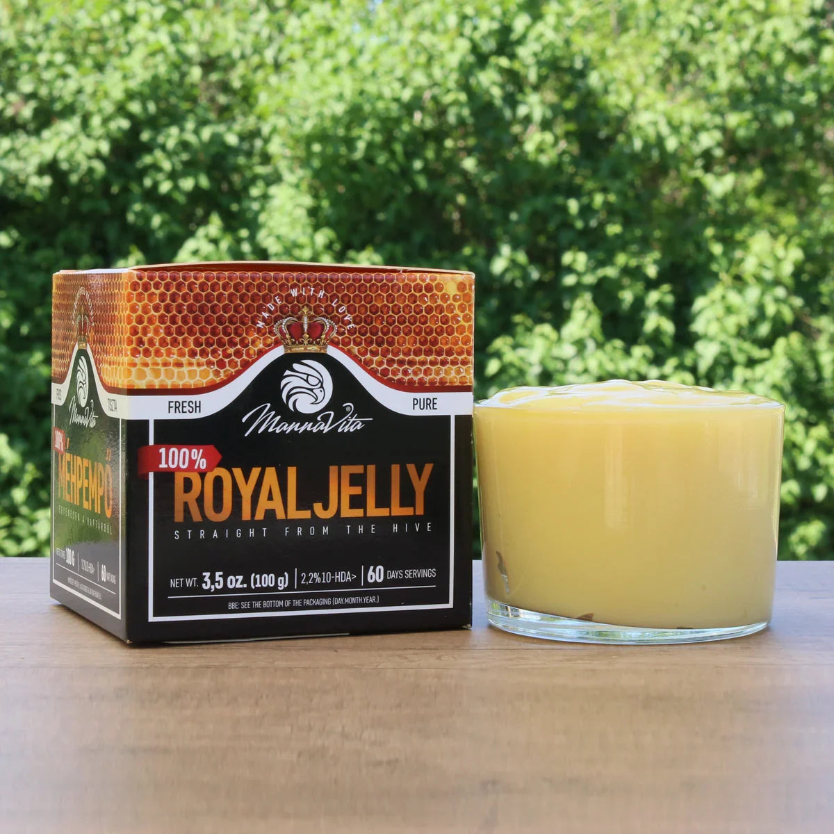 Mannavita fresh pure royal jelly • 2.2% 10-HDA • 100g - Mannavita