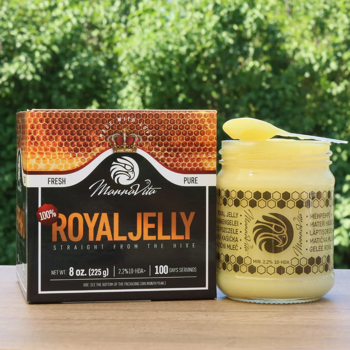 Mannavita fresh pure royal jelly • 2.2% 10-HDA • 225g - Mannavita