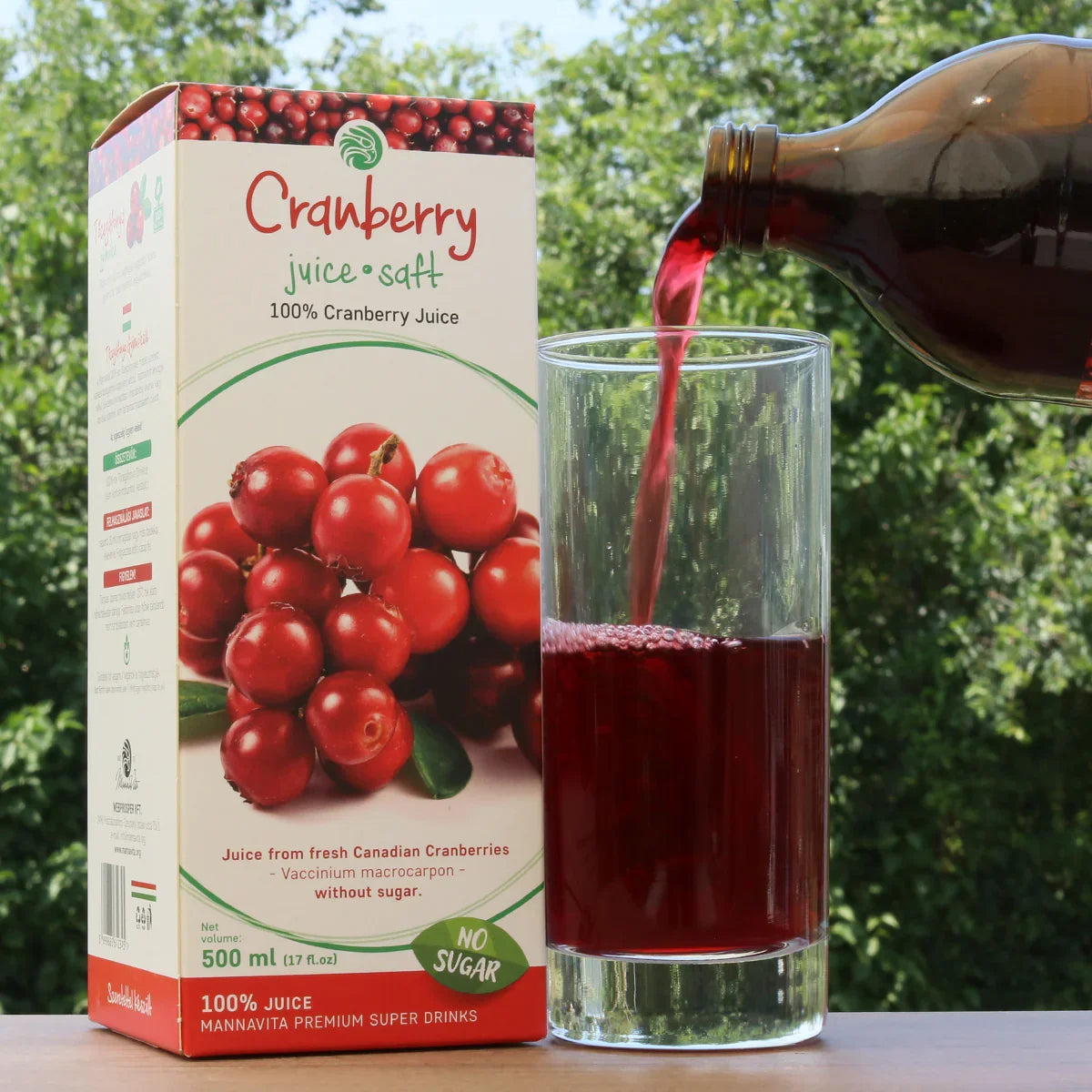 Mannavita Cranberry 100% pure pressed juice • 500 ml - Mannavita