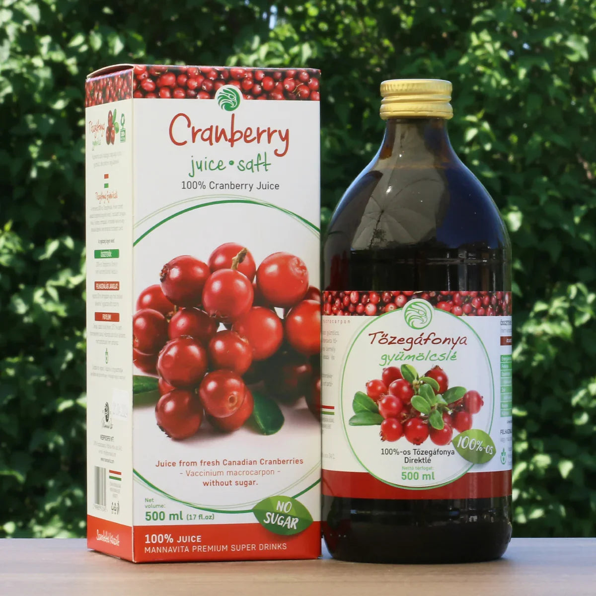 Mannavita Cranberry 100% pure pressed juice • 500 ml - Mannavita