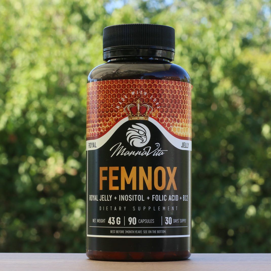 FEMNOX Materská kašička + Inozitol + Kyselina listová + Vitamínu B12, komplex • 90 kapsúl