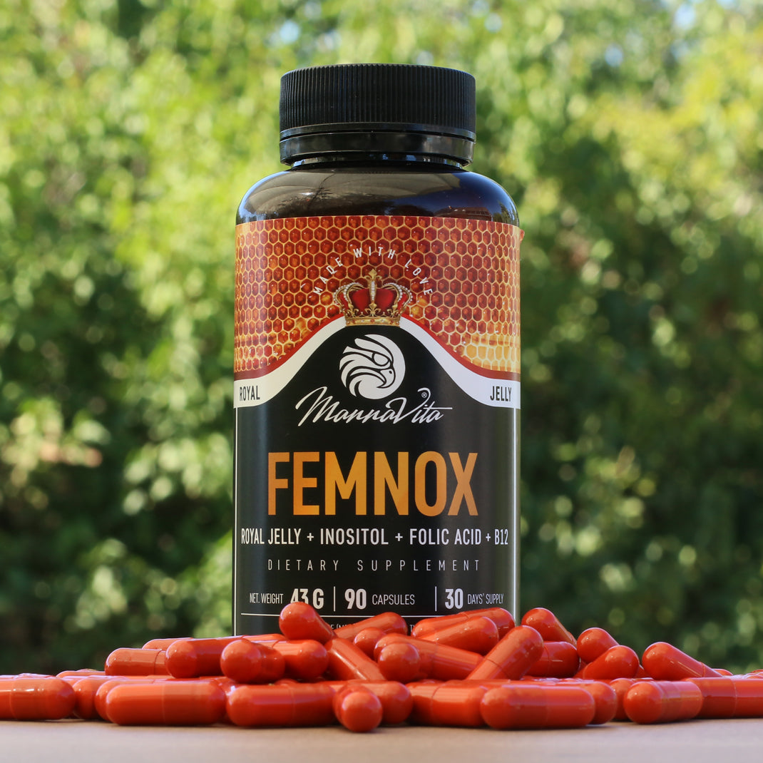 FEMNOX Materská kašička + Inozitol + Kyselina listová + Vitamínu B12, komplex • 90 kapsúl