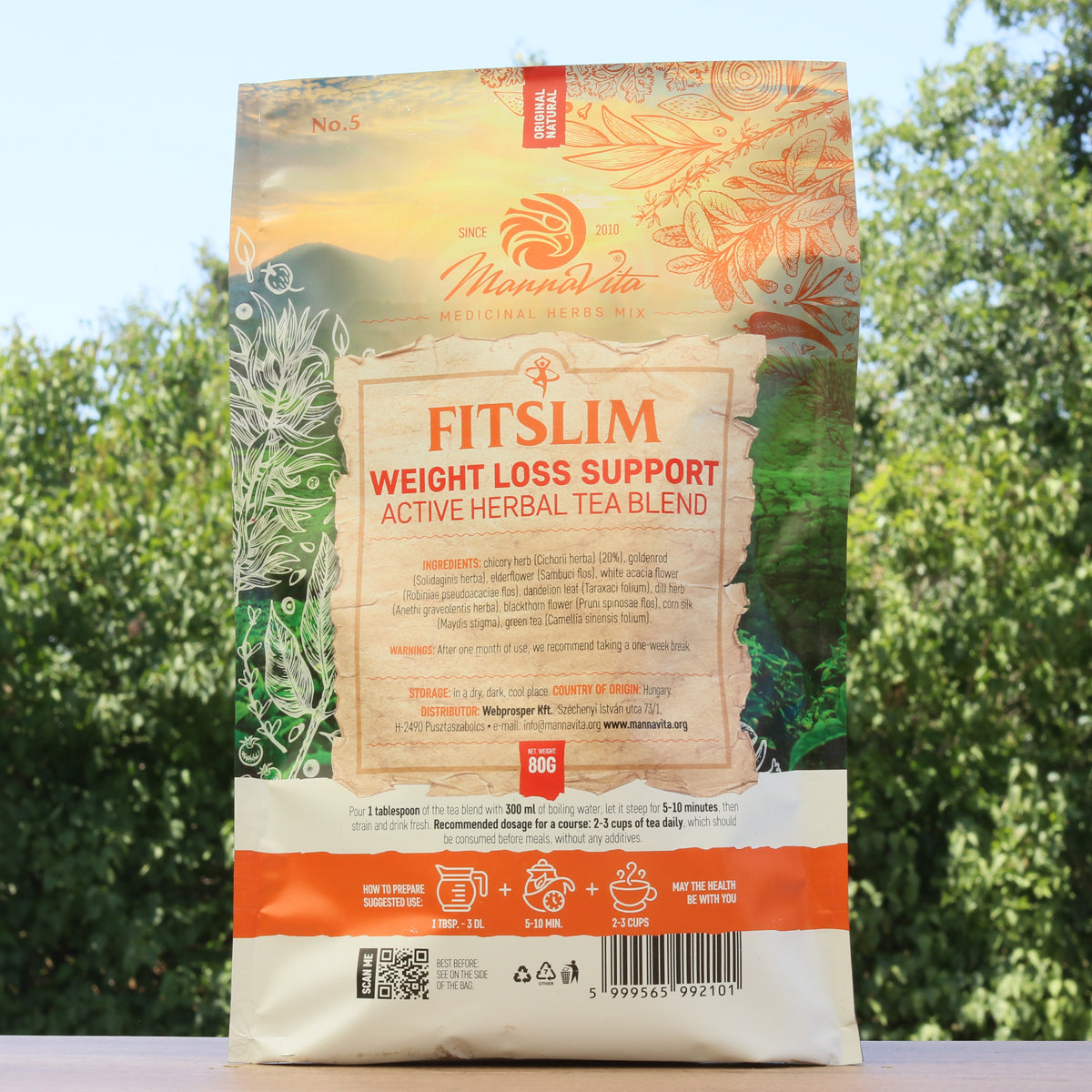 FITSLIM Aktívna bylinná čajová zmes na podporu chudnutia • 80g