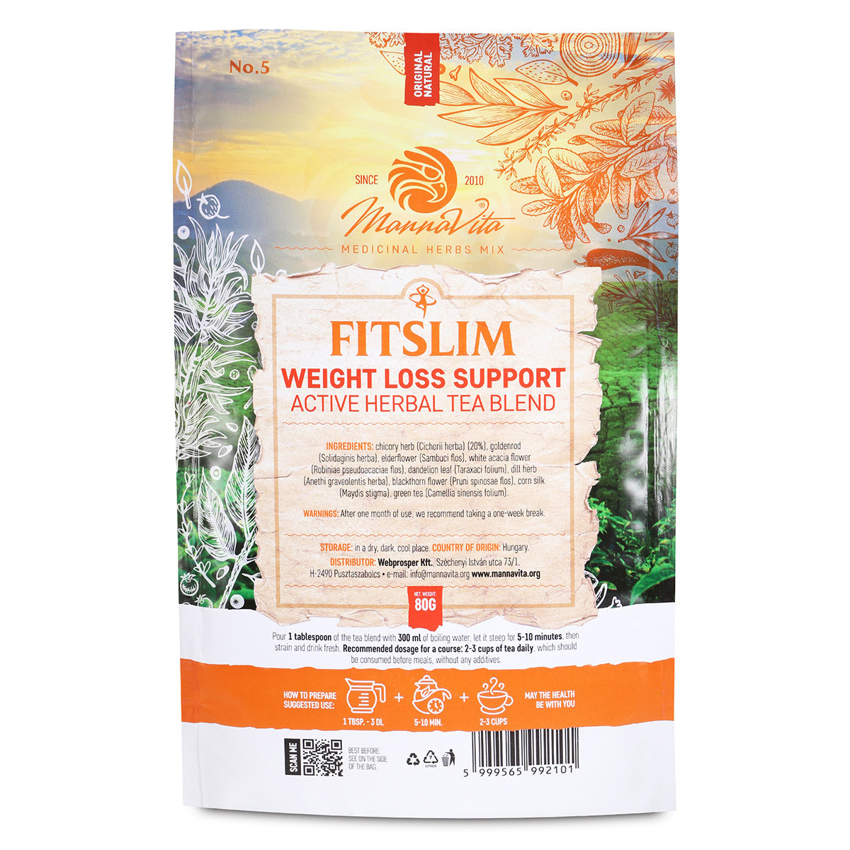 FITSLIM Aktívna bylinná čajová zmes na podporu chudnutia • 80g