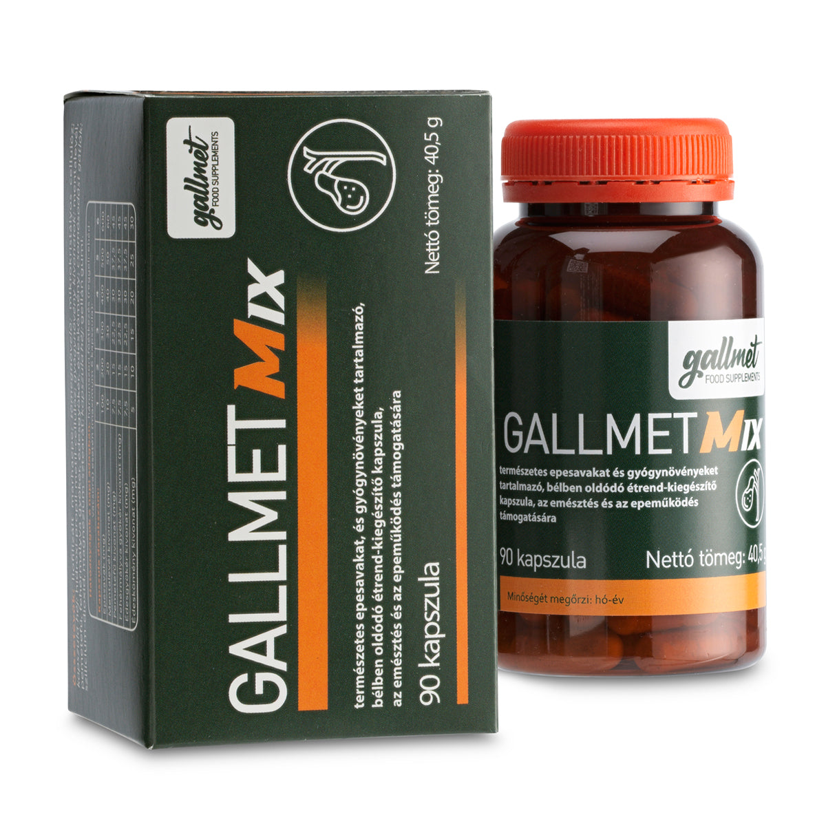 Gallmet Mix kapsuly so zlcovymi kyselinami a bylinkami • 90 ks.