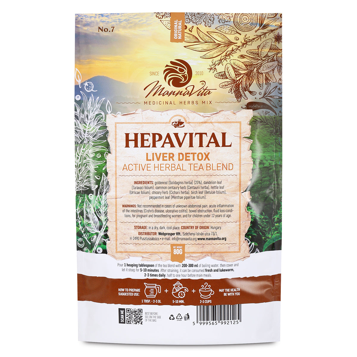 HEPAVITAL Detox pečene aktívna bylinná čajová zmes • 80g