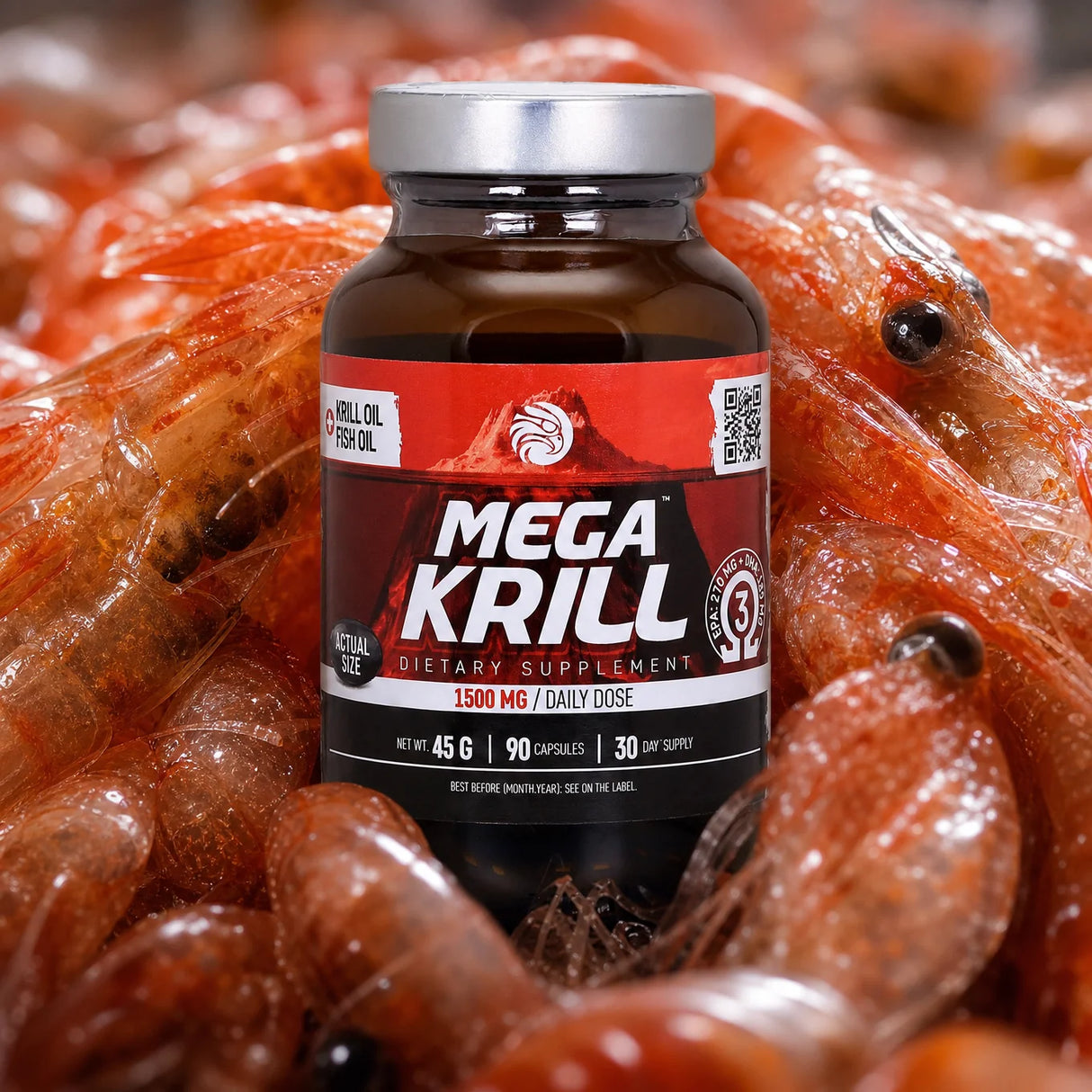 MegaKRILL 1500 mg Krilový olej + Rybí olej • 90 kapsúl
