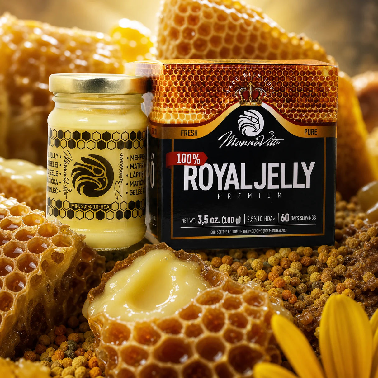 Mannavita Premium Materská Kašička • 2,5% 10-HDA, 100g