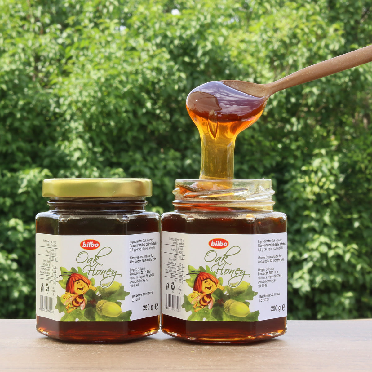 Bilbo surový dubový med • 250 g