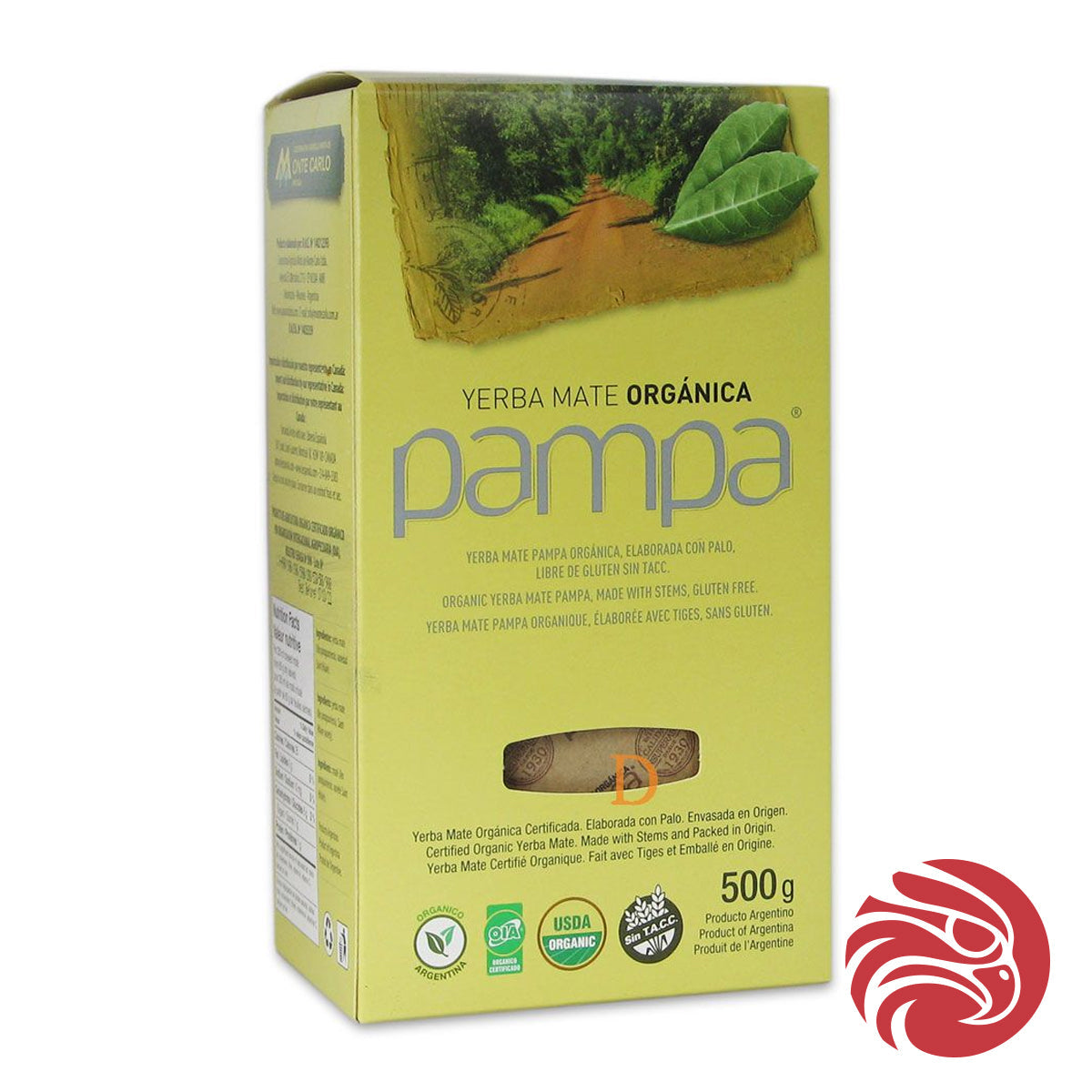 Pampa Organic čaj yerba maté • Vyrobené so stonkami • 500 g