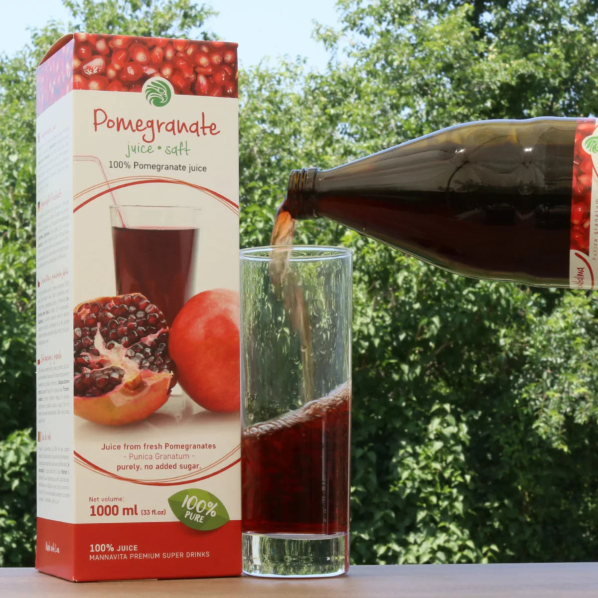 Mannavita Pomegranate 100% pure pressed juice • 1000 ml - Mannavita