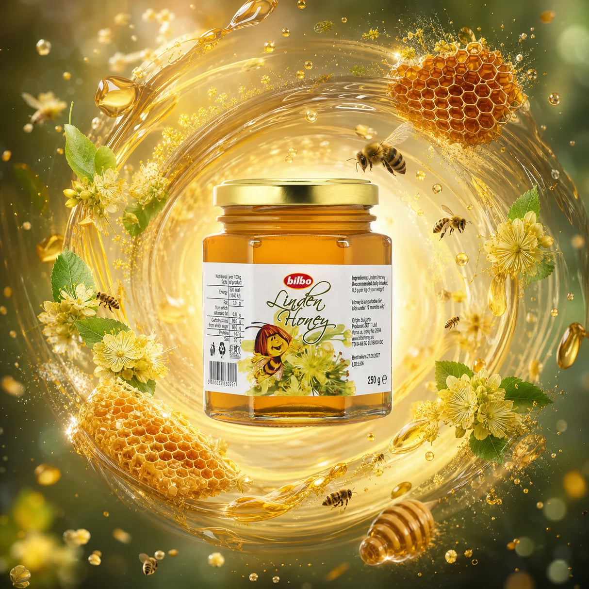 Bilbo surový levanduľový med • 250 g