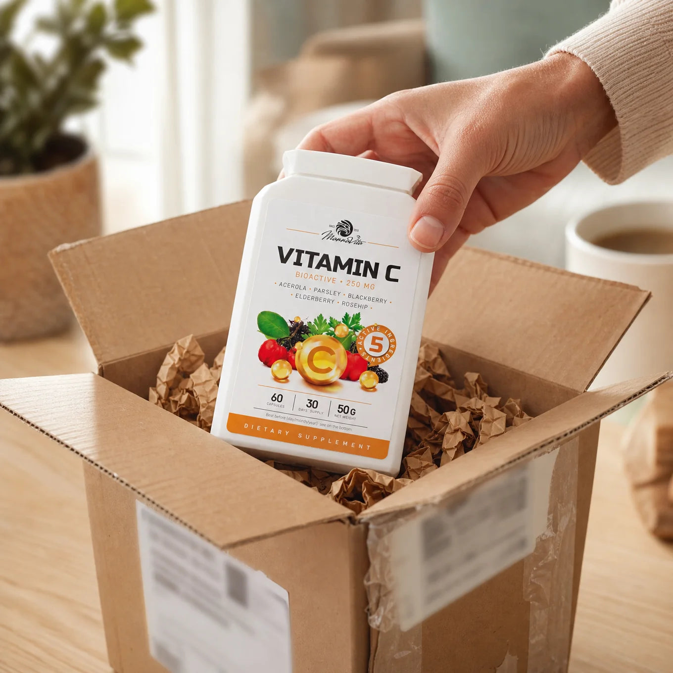 Mannavita komplex vitamínu C • 250 mg bioaktívneho vitamínu C • 60 kapsúl
