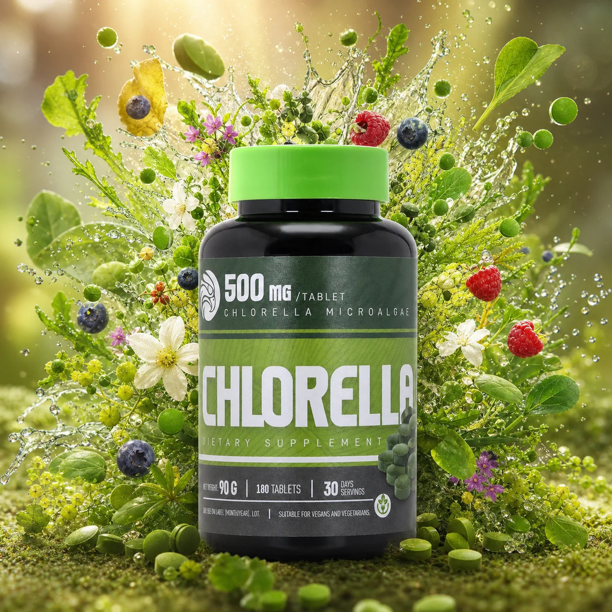Mannavita Chlorella, tablety 500 mg • 180 ks.