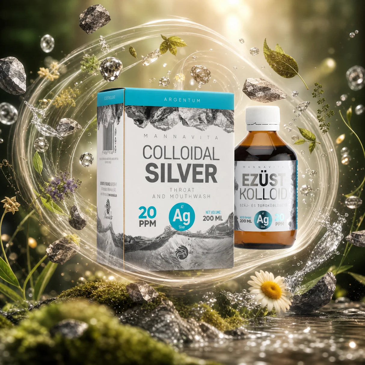 Mannavita Koloidné Striebro 20 PPM • 200 ml