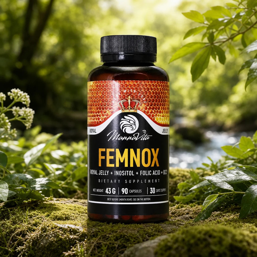 FEMNOX Materská kašička + Inozitol + Kyselina listová + Vitamínu B12, komplex • 90 kapsúl