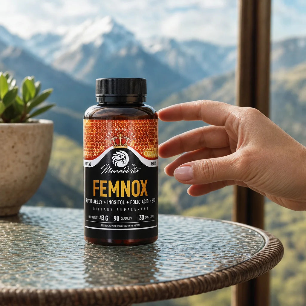 FEMNOX Materská kašička + Inozitol + Kyselina listová + Vitamínu B12, komplex • 90 kapsúl