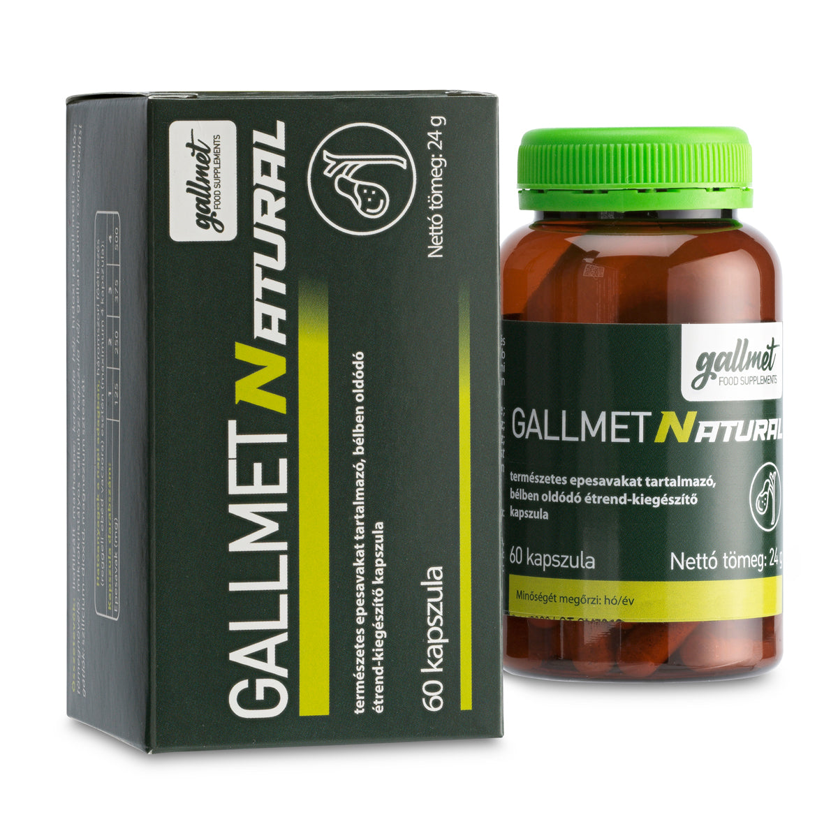 Gallmet Natural kapsuly so žlčovými kyselinami • 60 ks.