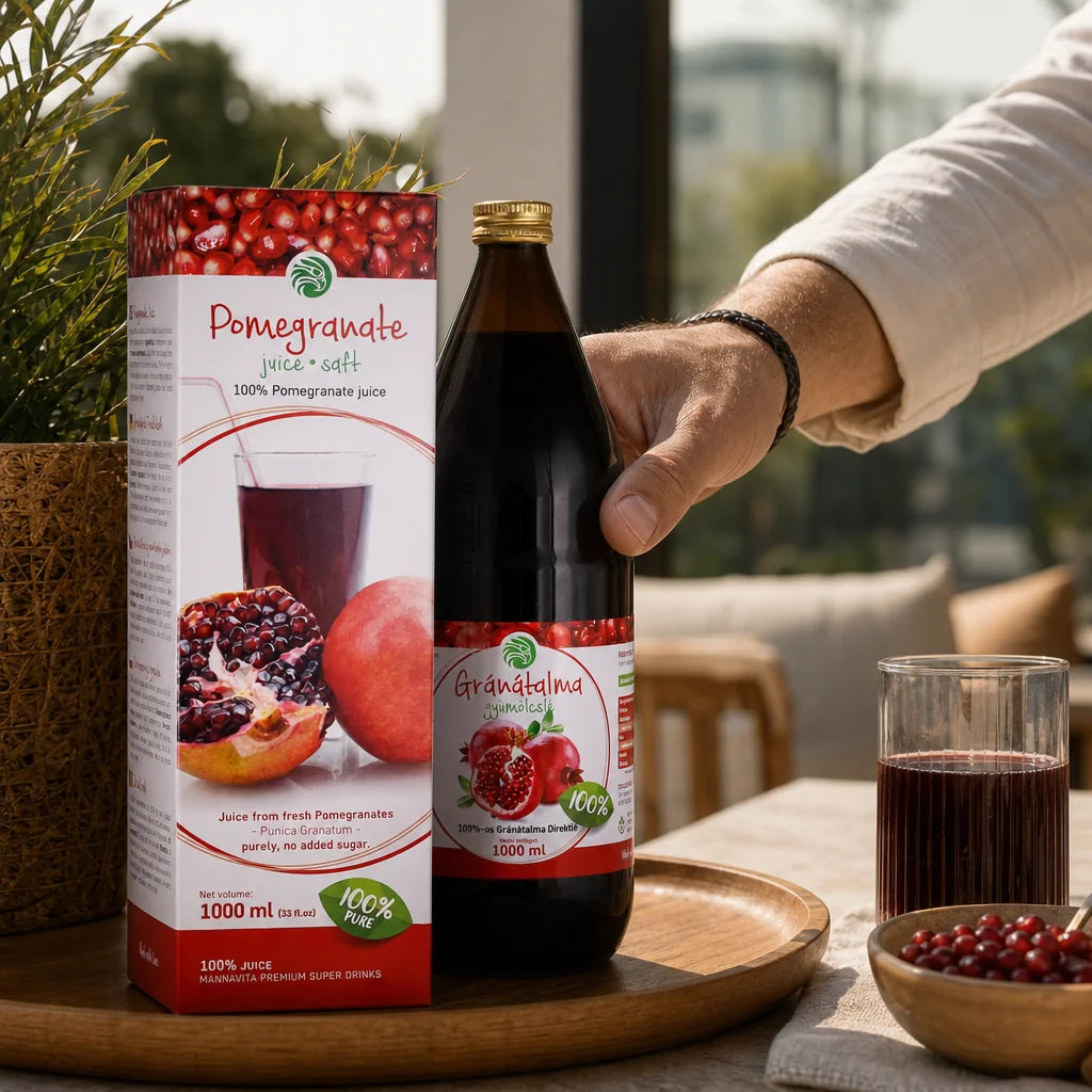 Mannavita Granátové jablko, 100% čistá lisovaná šťava • 1000 ml