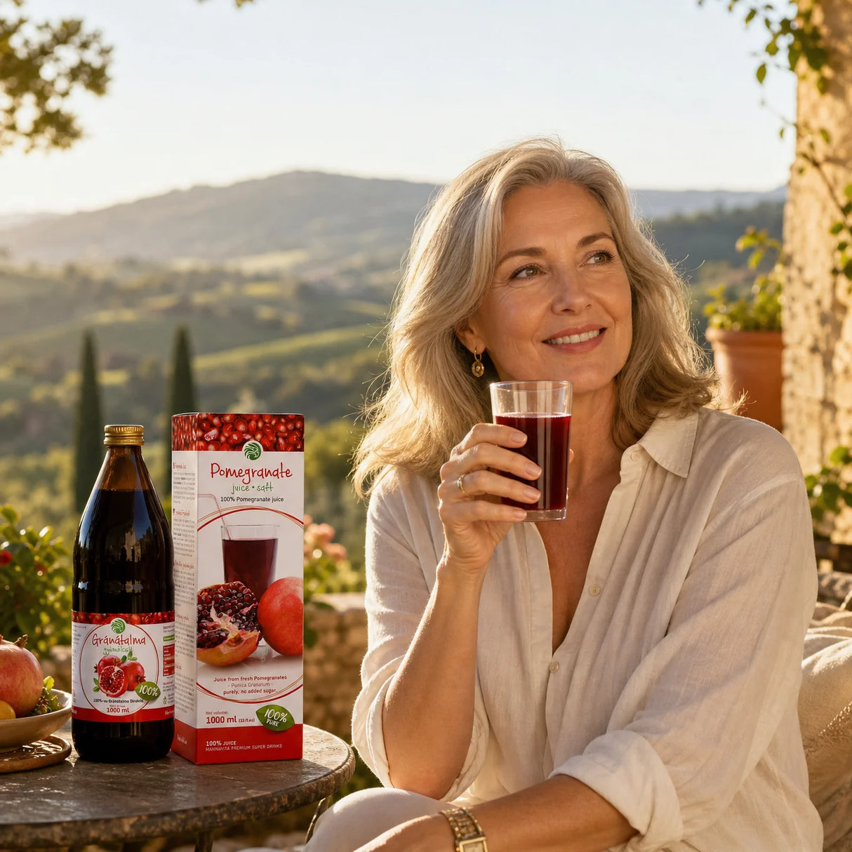 Mannavita Granátové jablko, 100% čistá lisovaná šťava • 1000 ml