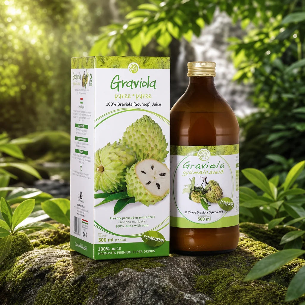 Mannavita Graviola, 100% čistá lisovaná pyré • 500 ml