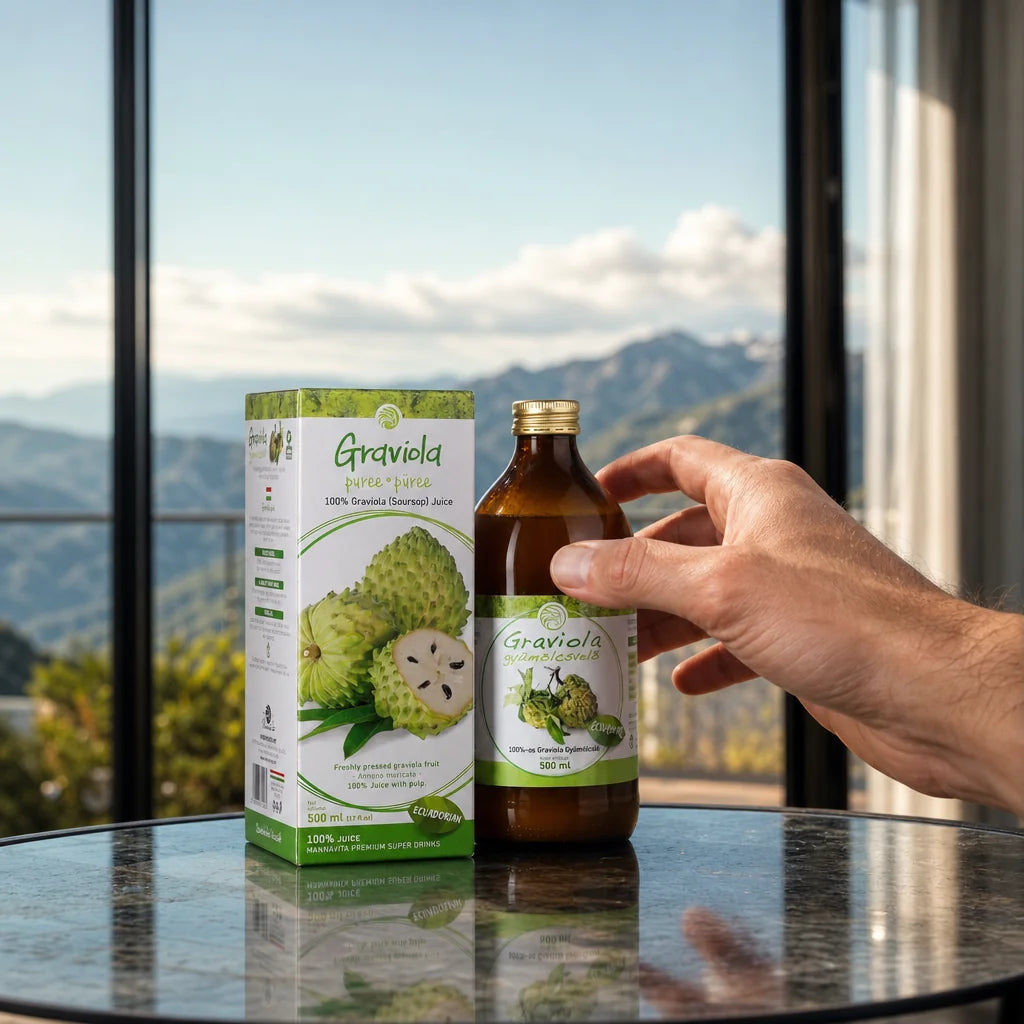 Mannavita Graviola, 100% čistá lisovaná pyré • 500 ml