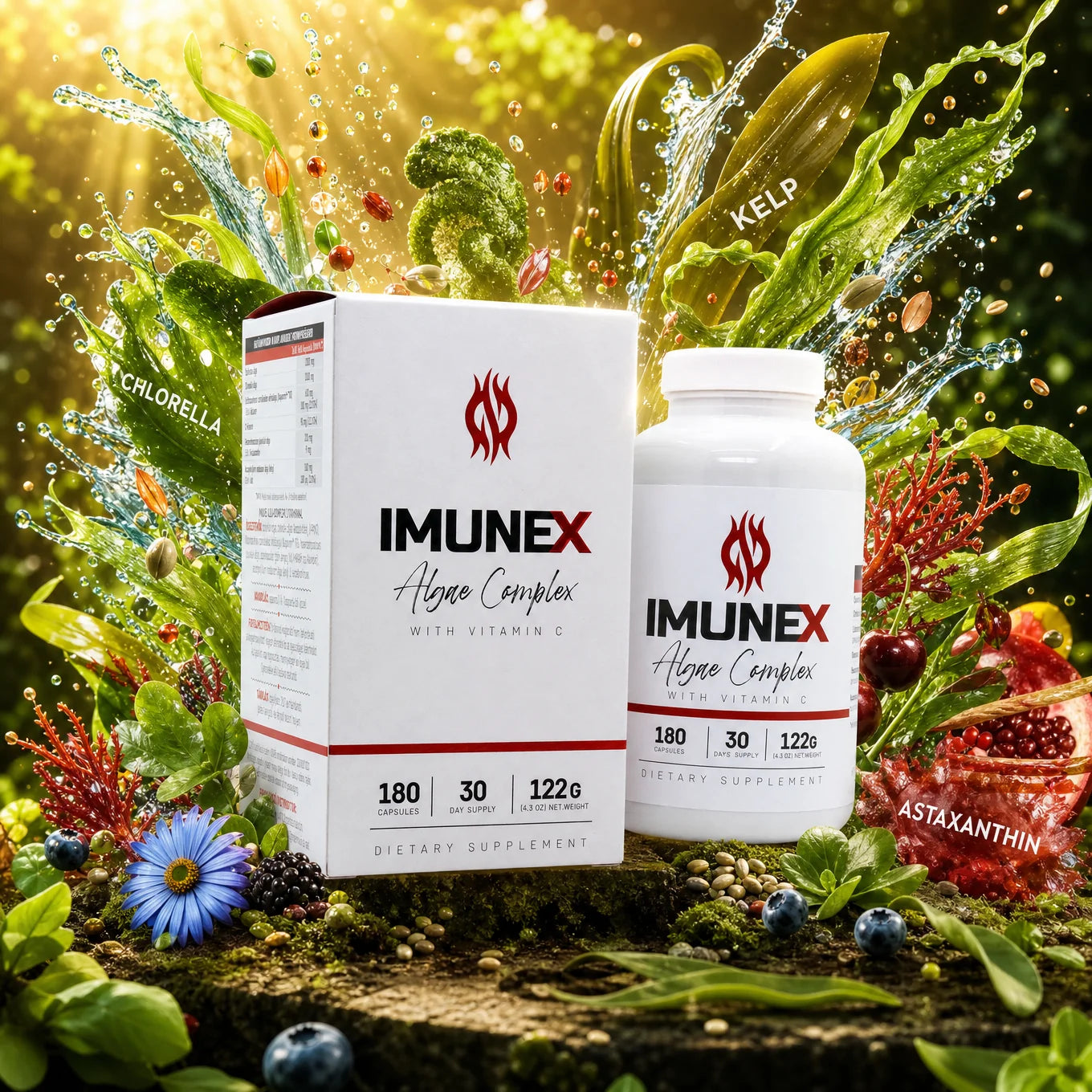 IMUNEX riasový komplex • s 5 druhmi rias • 180 kapsúl