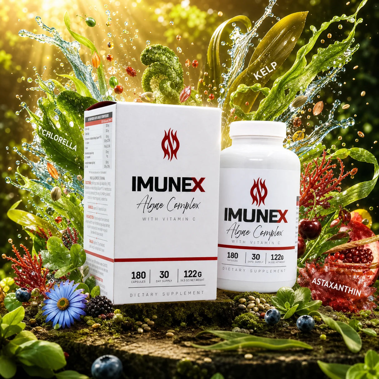 IMUNEX riasový komplex • s 5 druhmi rias • 180 kapsúl