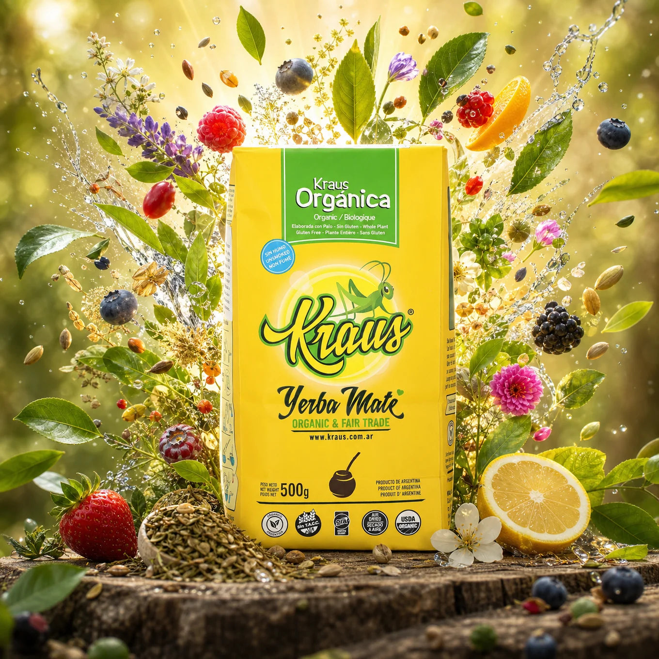 Kraus čaj yerba maté • Elaborada, con palo • 500 g