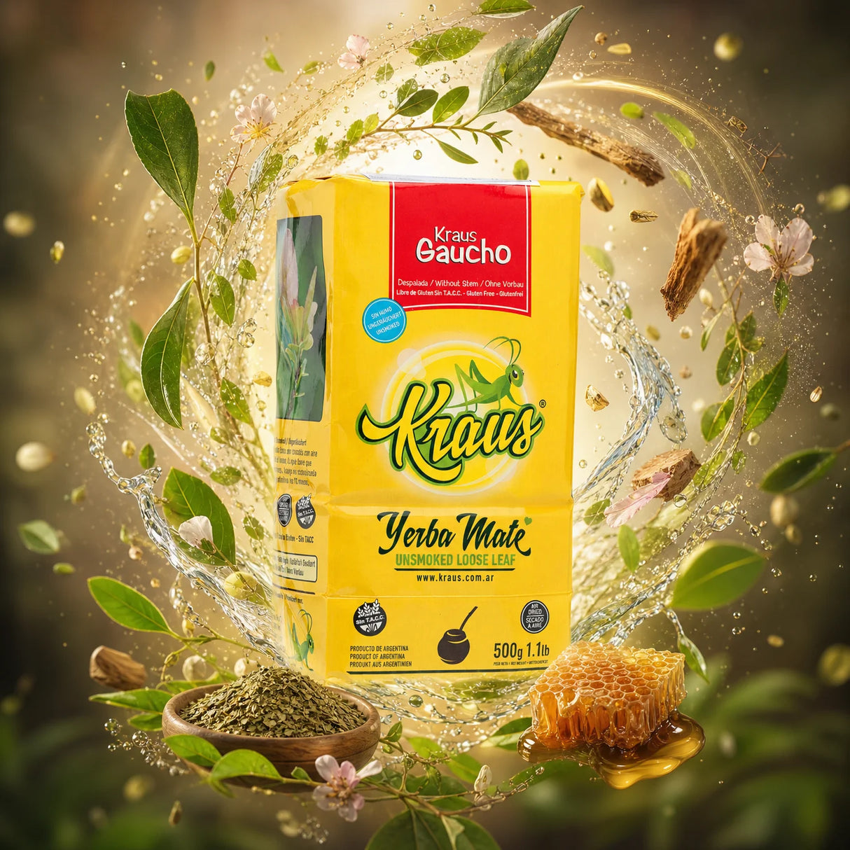 Kraus čaj yerba maté • Elaborada, con palo • 500 g