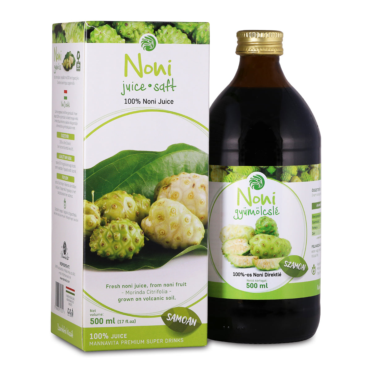 Mannavita Noni, 100% čistá lisovaná šťava • 500 ml