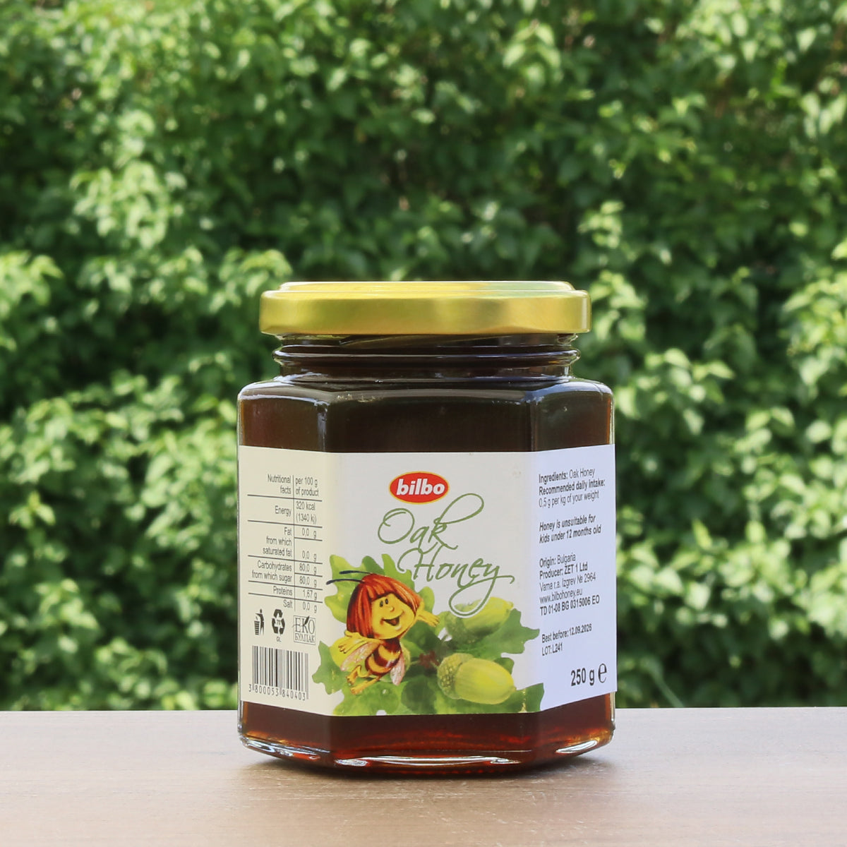 Bilbo surový dubový med • 250 g
