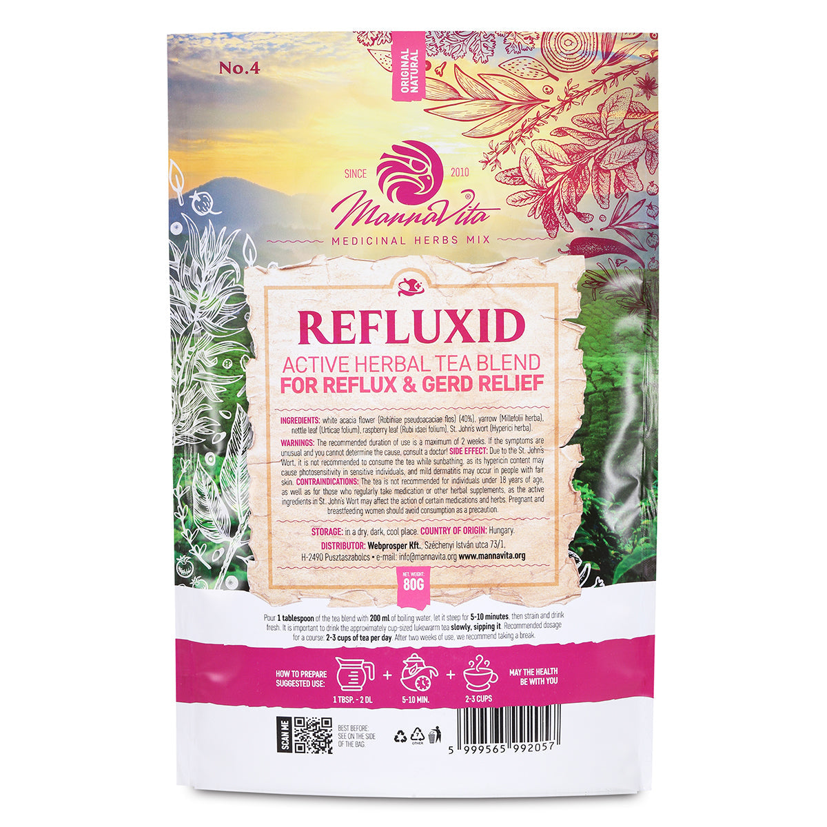 REFLUXID aktívna bylinná čajová zmes na úľavu pri refluxe a GERD • 80g