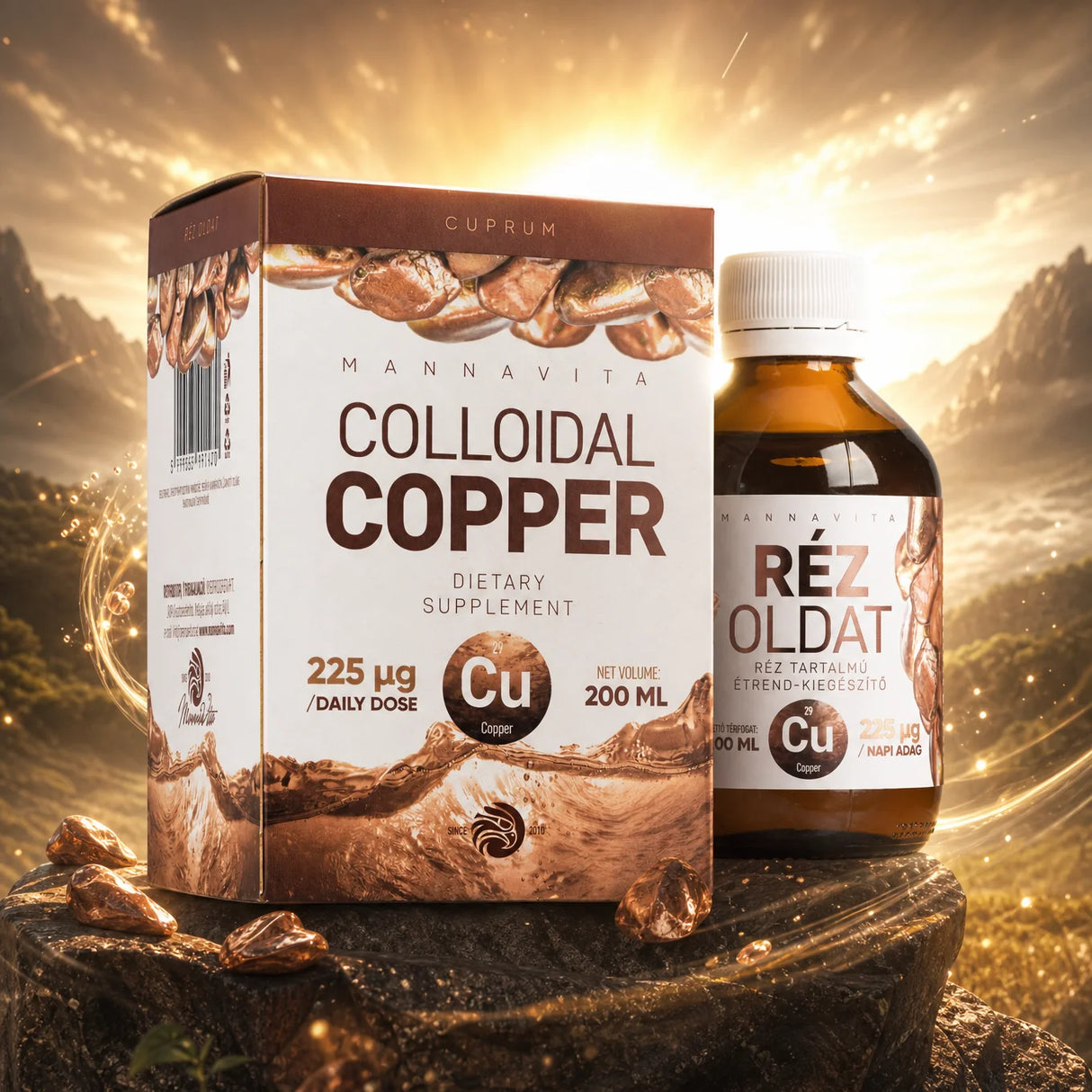 Mannavita Koloidná Meď 225 µg / denná dávka • 200 ml