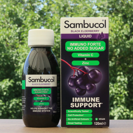 Sambucol sirup z čiernej bazy, bez cukru • 120 ml