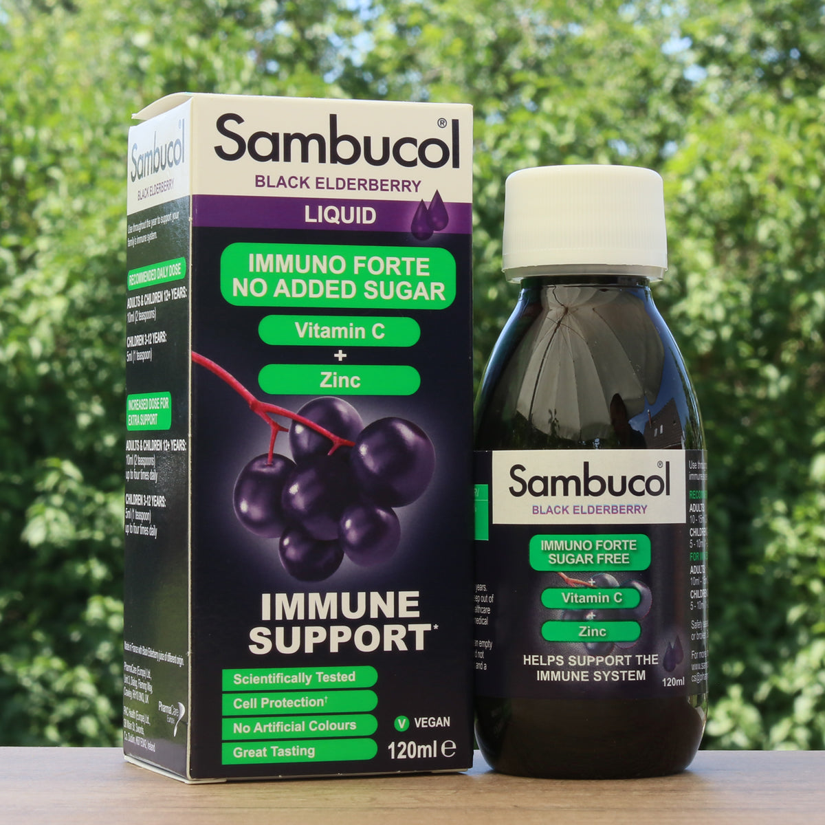 Sambucol sirup z čiernej bazy, bez cukru • 120 ml