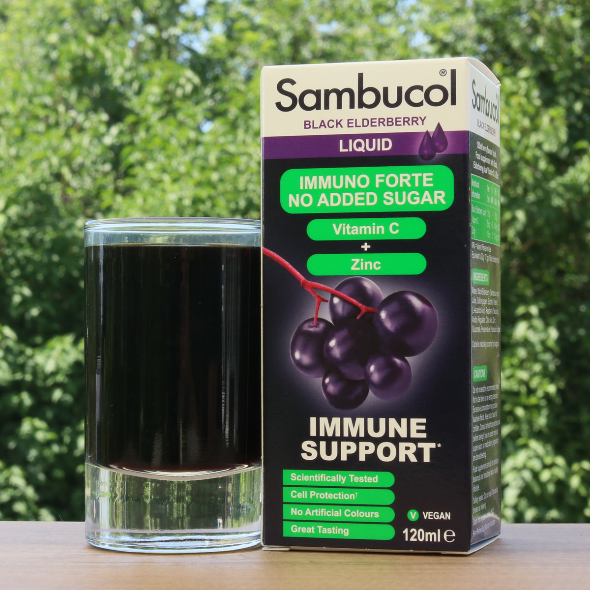 Sambucol sirup z čiernej bazy, bez cukru • 120 ml