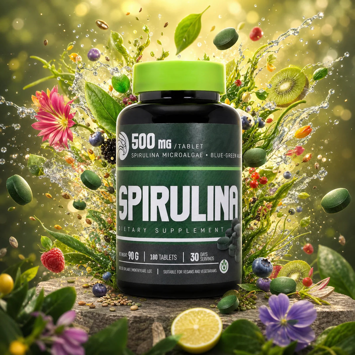 Mannavita Spirulina, tablety 500 mg • 180 ks.