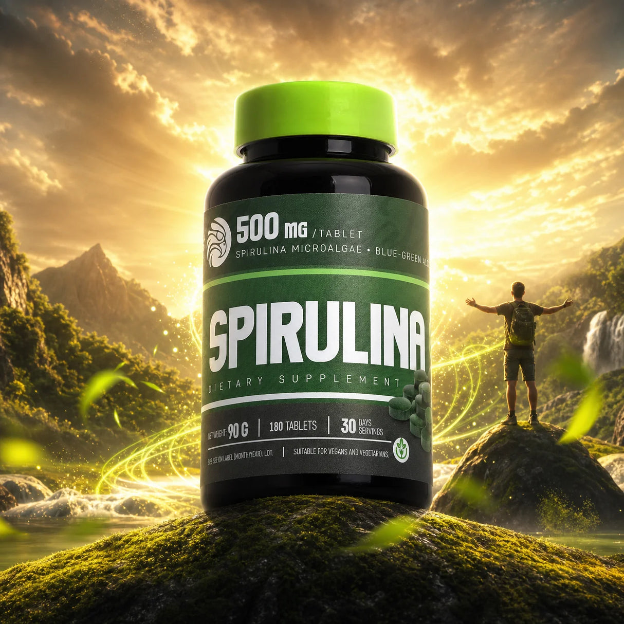 Mannavita Spirulina, tablety 500 mg • 180 ks.