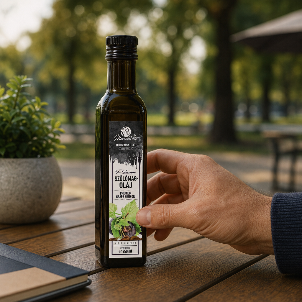 Mannavita maďarský za studena lisovaný olej z hroznových jadier • 250 ml