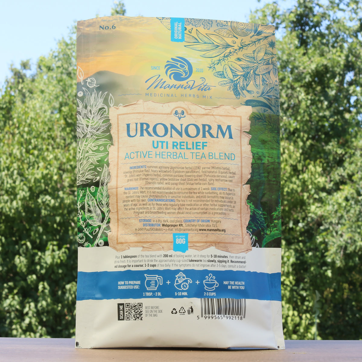 URONORM úľava pri UTI aktívna bylinná čajová zmes • 80g